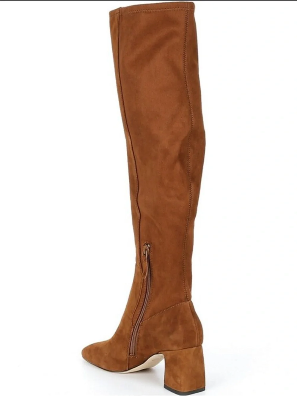 COLE HAAN GEORGETTE OVER THE KNEE BOOTS IN TOBACCO SUEDE 5 - Picture 2 of 11